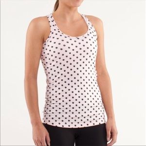 Lululemon Cool Racer Back Tank Top Polka Dots